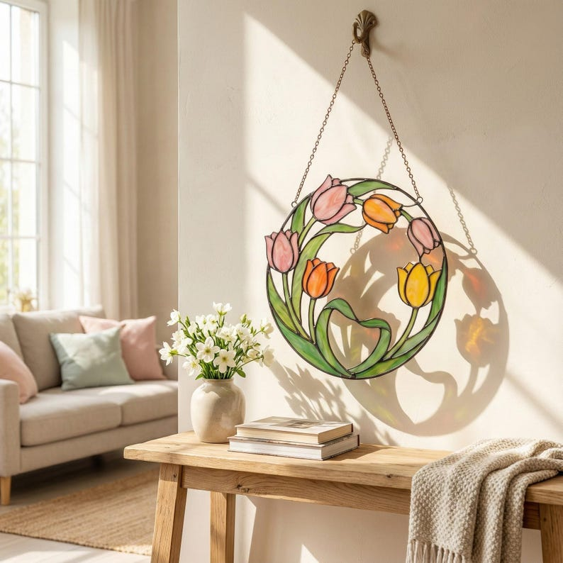 Stained Glass Tulip Bouquet