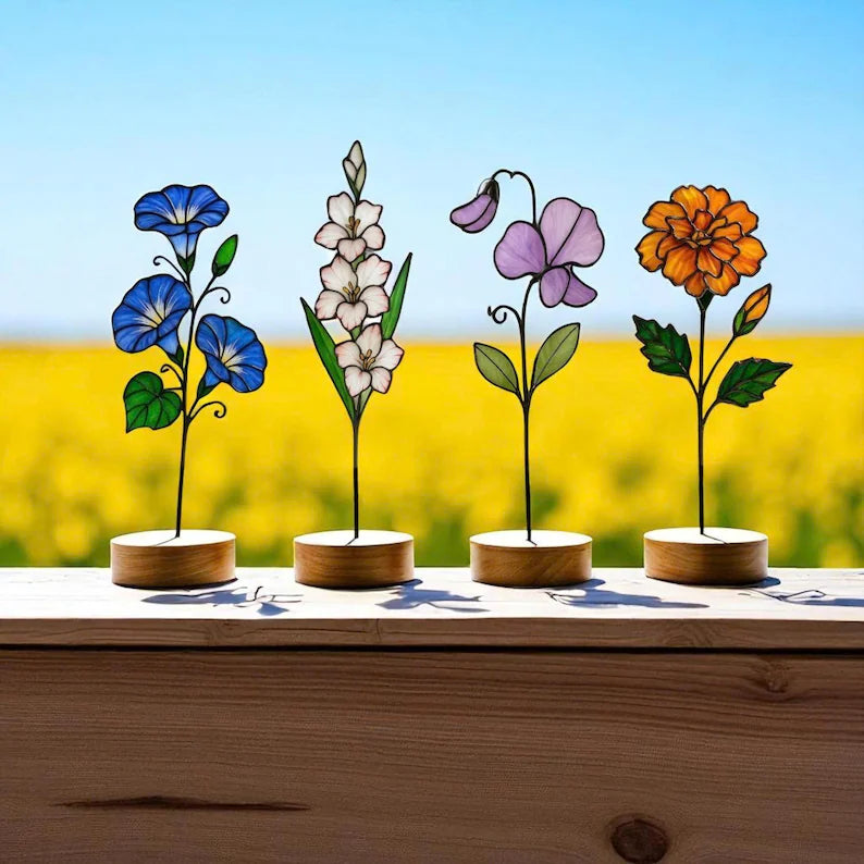 Stained Glass Birth Month Flower