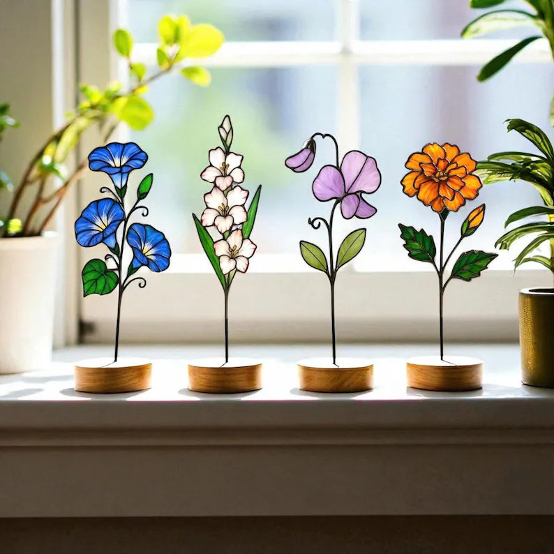 Stained Glass Birth Month Flower