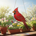 Stained Glass Cardinal Suncatcher