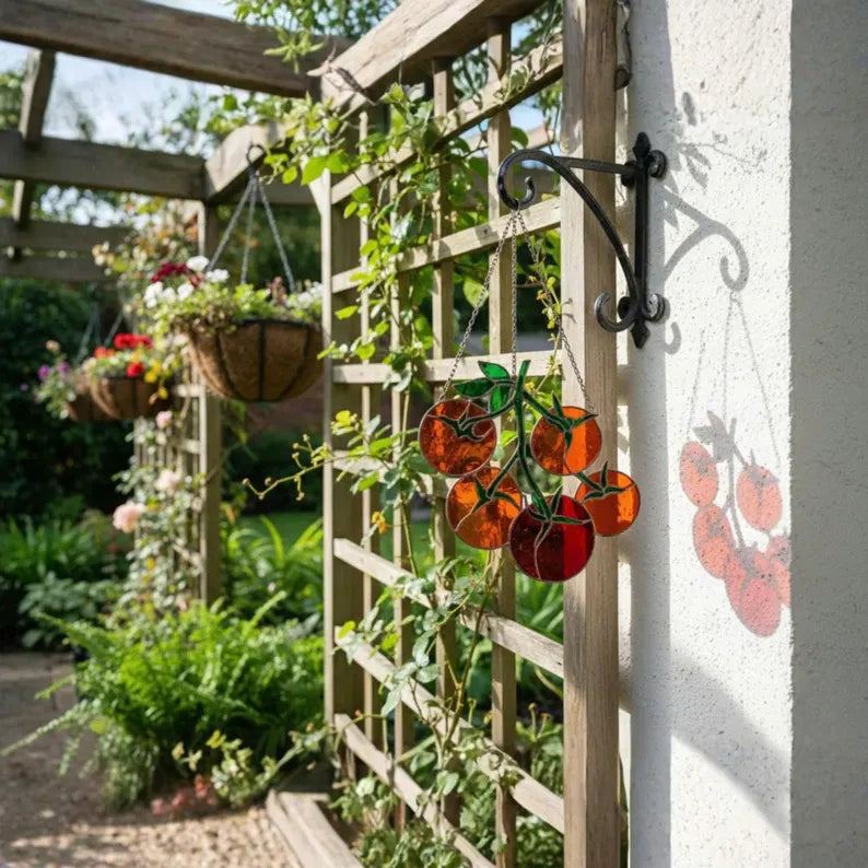 Red Tomato Stained Glass Suncatcher