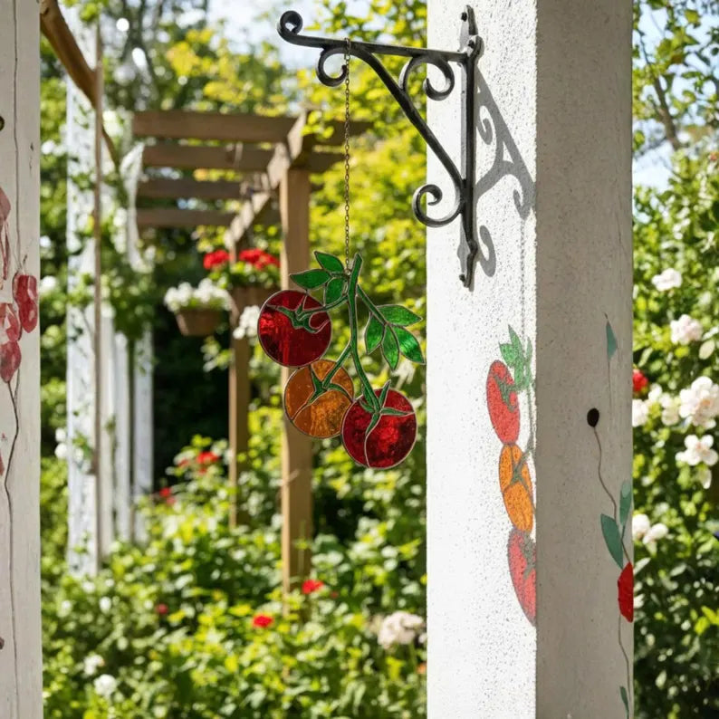 Red Tomato Stained Glass Suncatcher