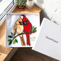 Stained Glass Cardinal Pair Suncatcher