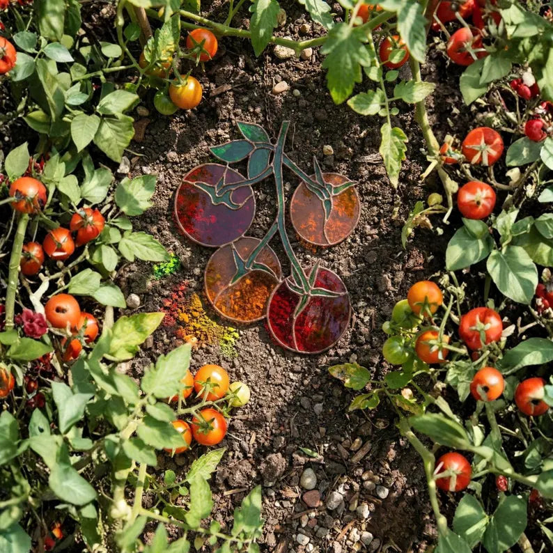 Red Tomato Stained Glass Suncatcher
