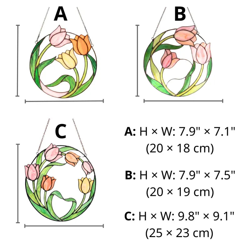 Stained Glass Tulip Suncatcher