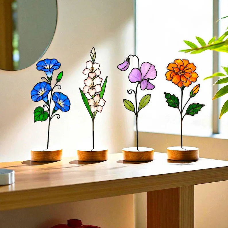 Stained Glass Birth Month Flower